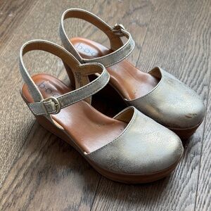 b.o.c. Metallic Gold Platform Mary Jane Clogs